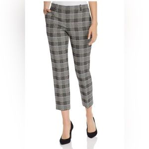 Theory Plaid Wool Cropped Pant